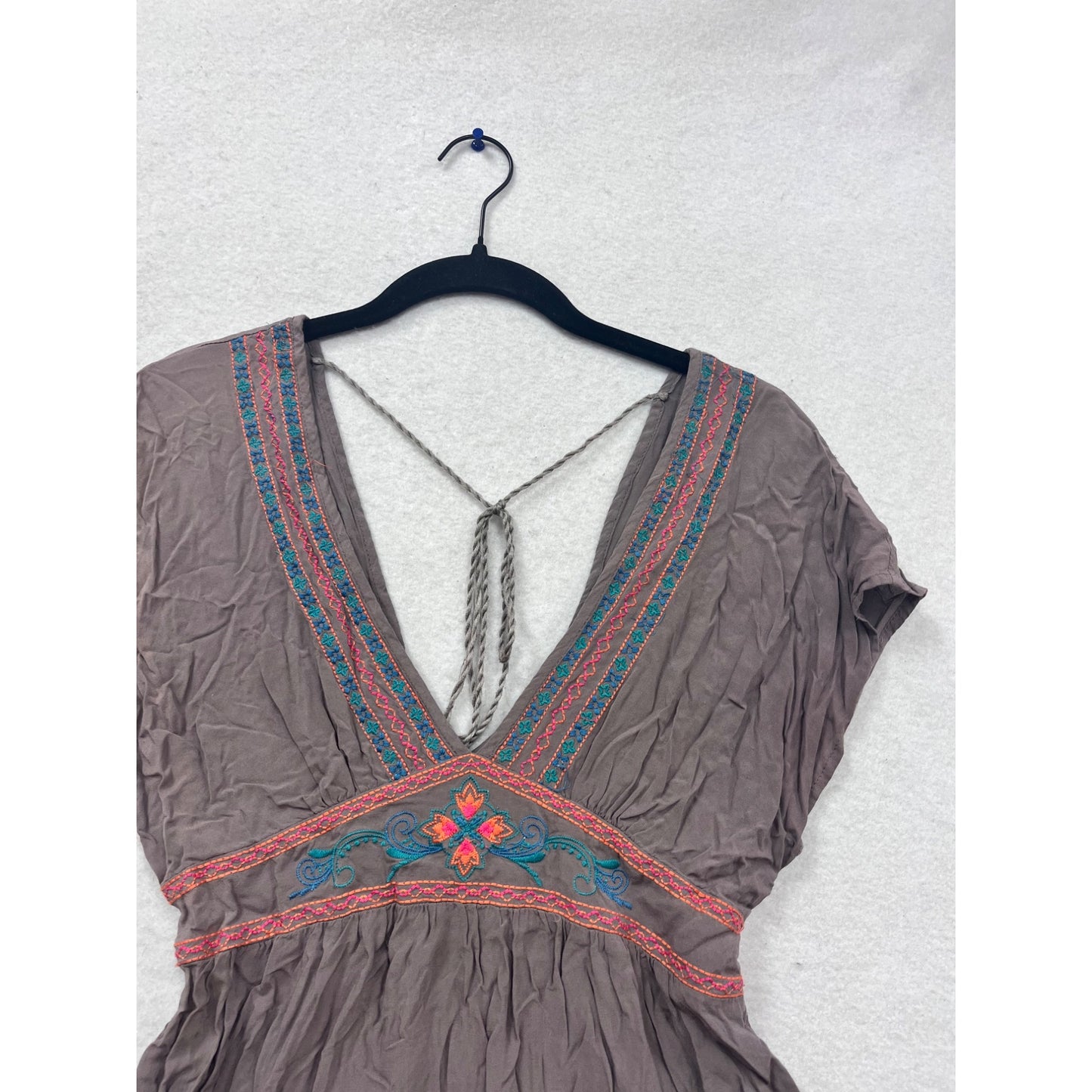 Flynn Tanara Embroidered V-Neck Top Small #665A