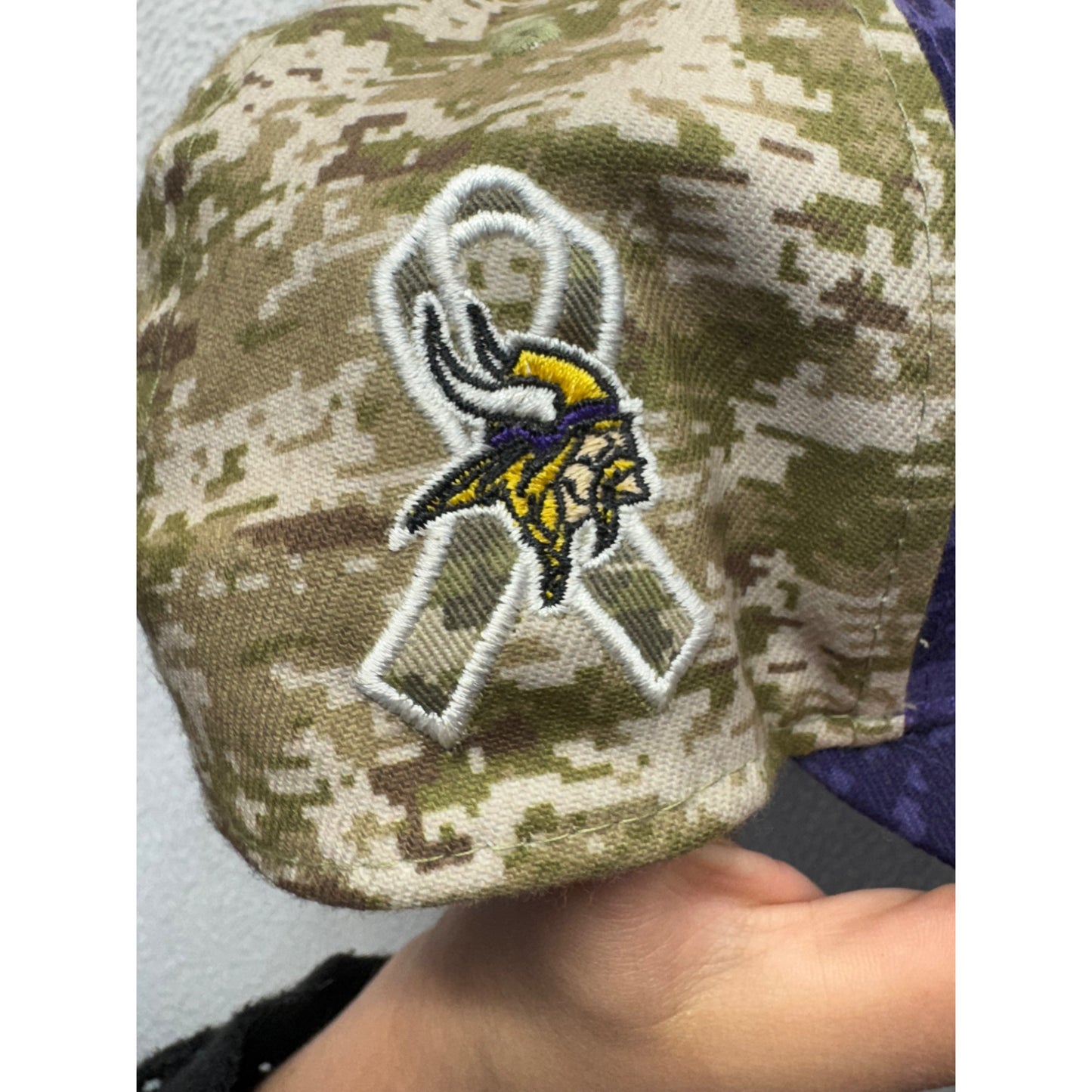 Minnesota Vikings NFL Salute To Service Camouflage Purple Snapback Hat #9675