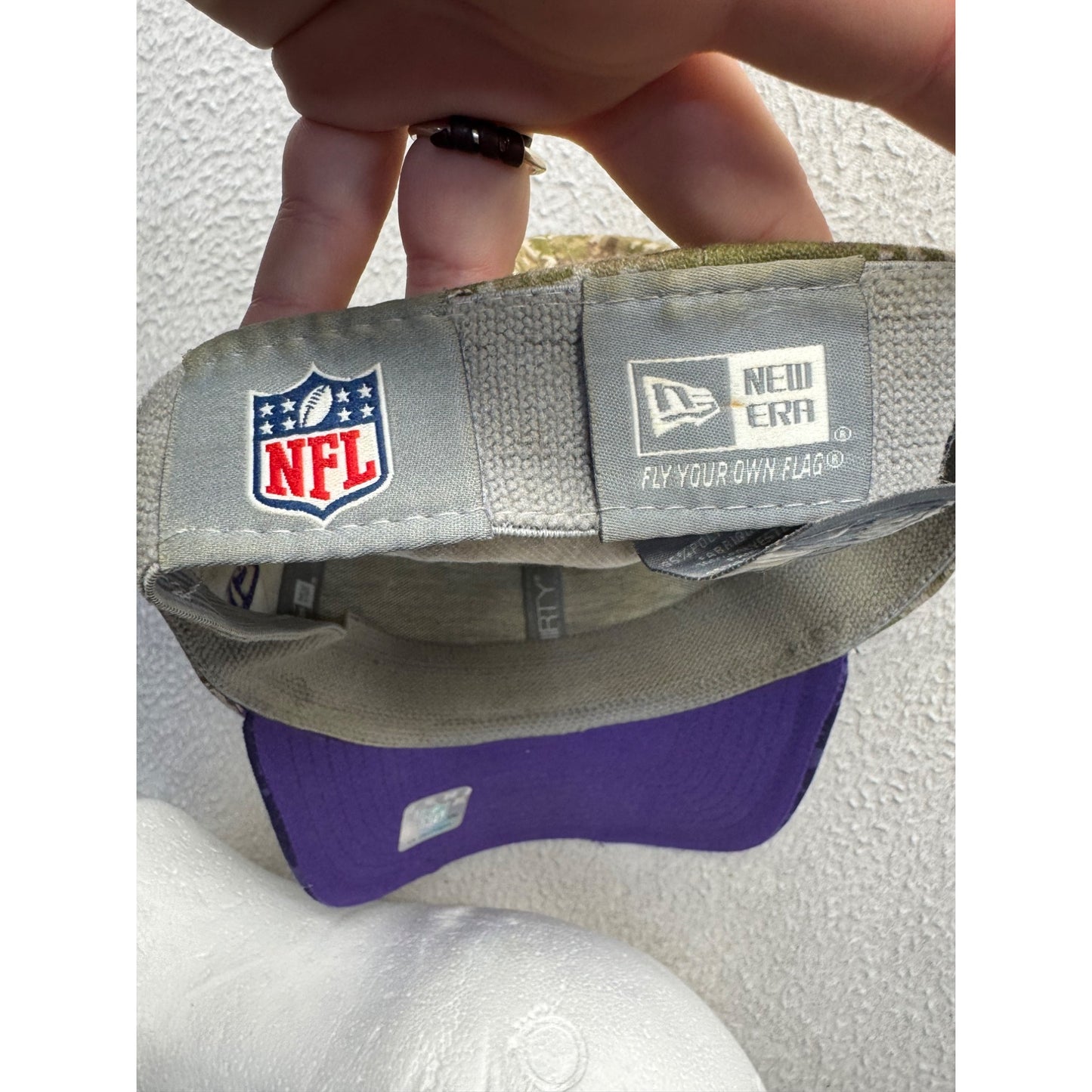 Minnesota Vikings NFL Salute To Service Camouflage Purple Snapback Hat #9675