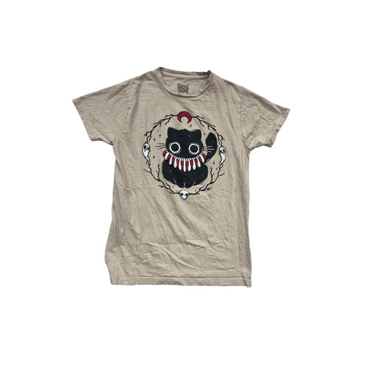 Pympkin Art Beige T-Shirt By Goodie Two Sleeves Size S #437A