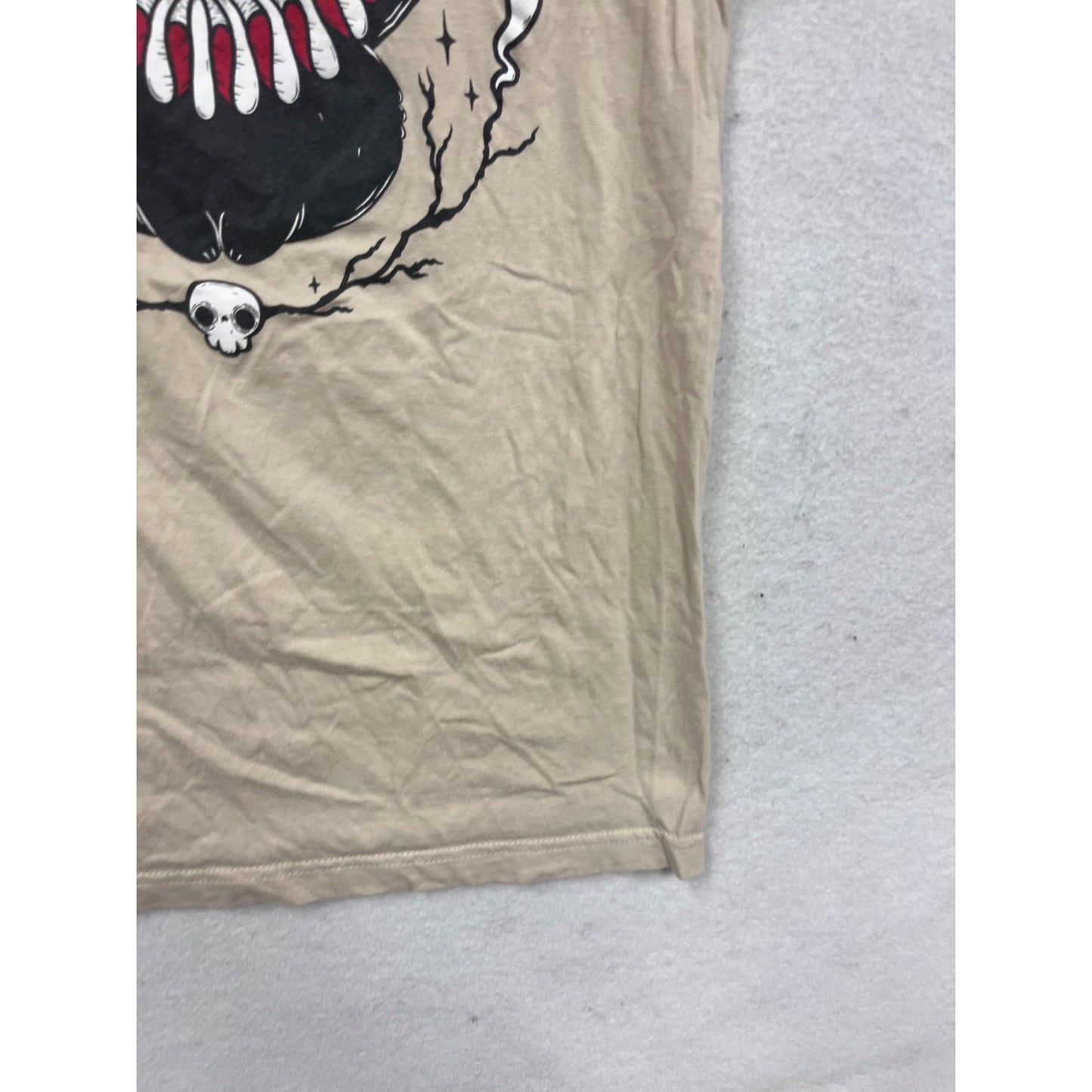 Pympkin Art Beige T-Shirt By Goodie Two Sleeves Size S #437A