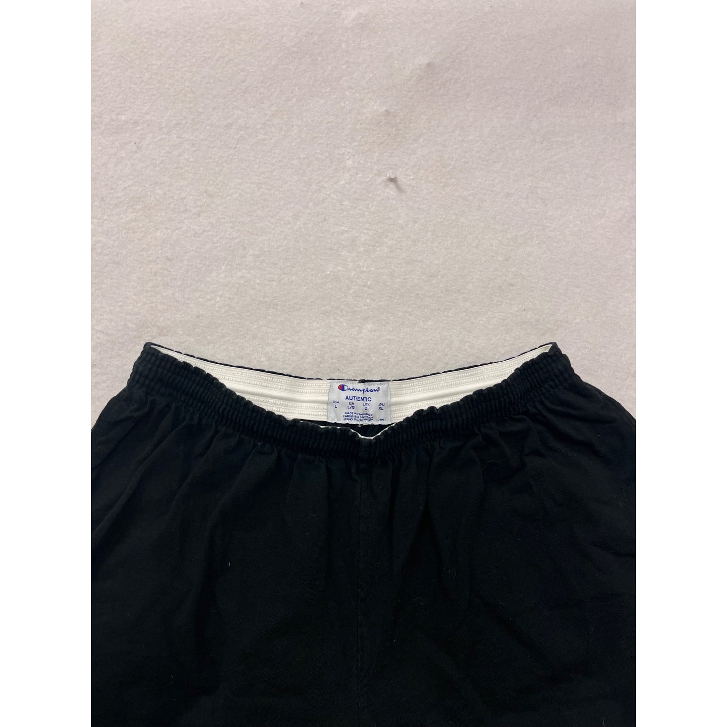 Champion Black Cotton Athletic Shorts L #8644