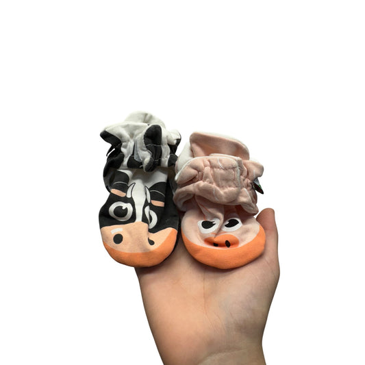 Pals Baby Socks Cow & Pig Non-Slip Grips Animal Design 0-6 Months #9687