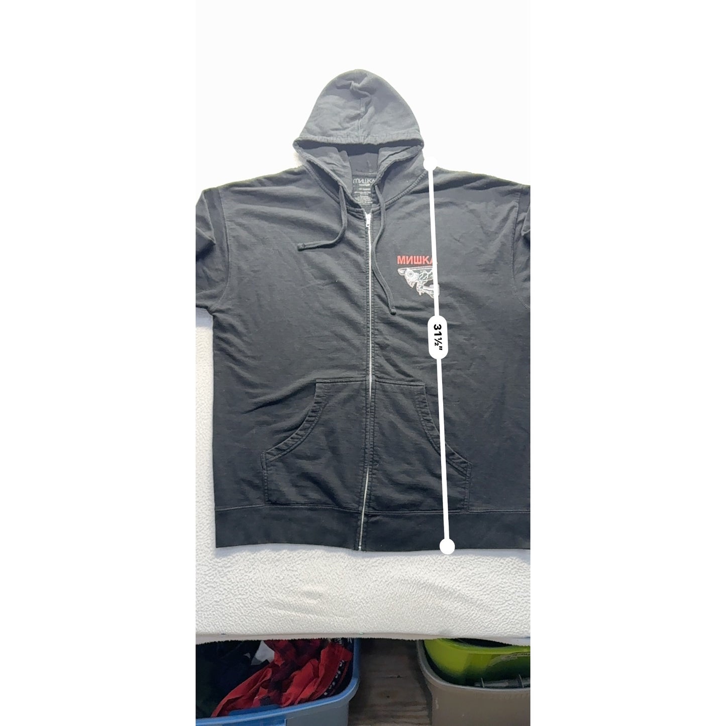 Mishka Limited!  Black Zip-Up Hoodie 3X-Large #9188