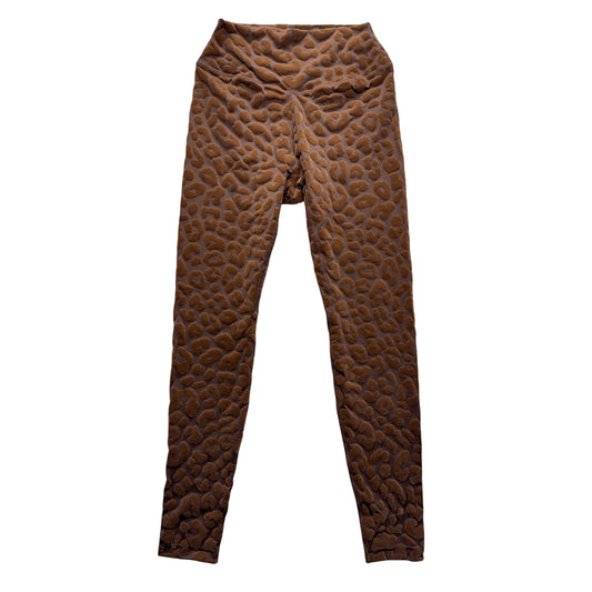 Balance Athletica Leopard Print Leggings M Brown Nylon/Spandex #249B