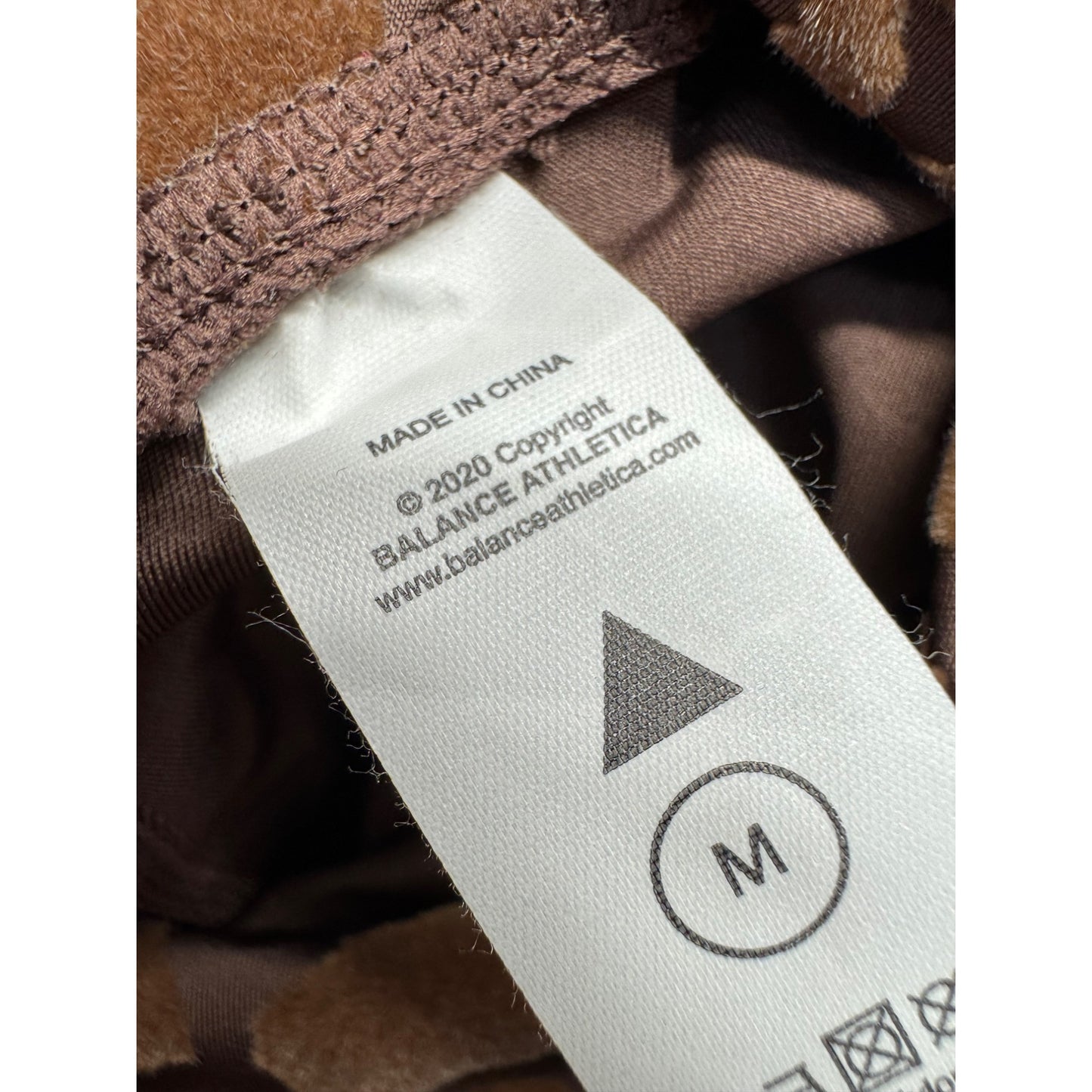 Balance Athletica Leopard Print Leggings M Brown Nylon/Spandex #249B