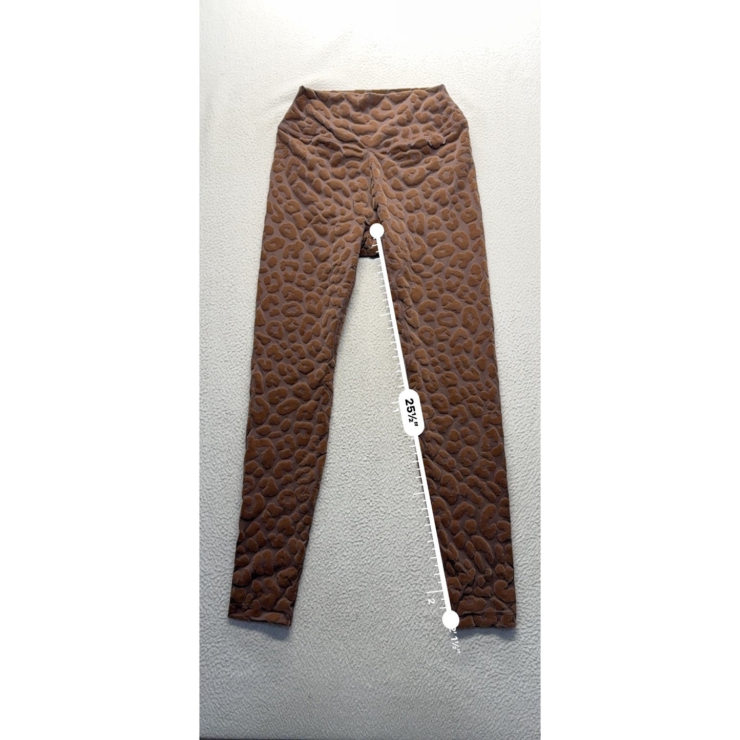 Balance Athletica Leopard Print Leggings M Brown Nylon/Spandex #249B