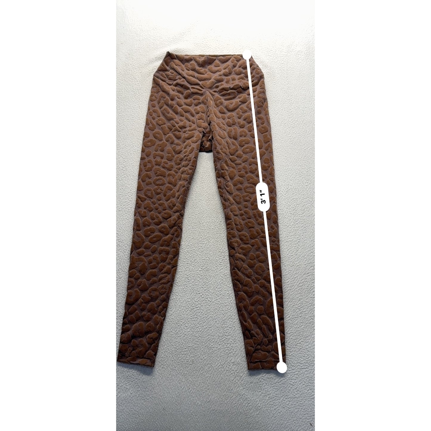Balance Athletica Leopard Print Leggings M Brown Nylon/Spandex #249B