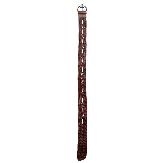The Limited Genuine Italian Leather Braided Belt Brown Medium #9881
