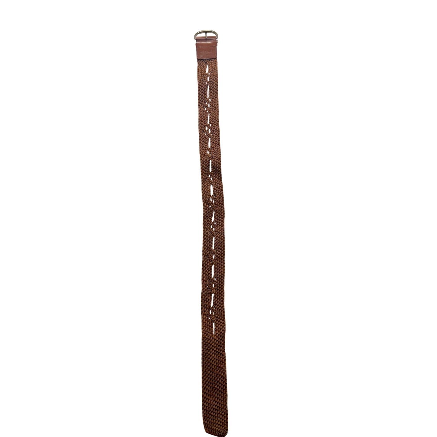 The Limited Genuine Italian Leather Braided Belt Brown Medium #9881