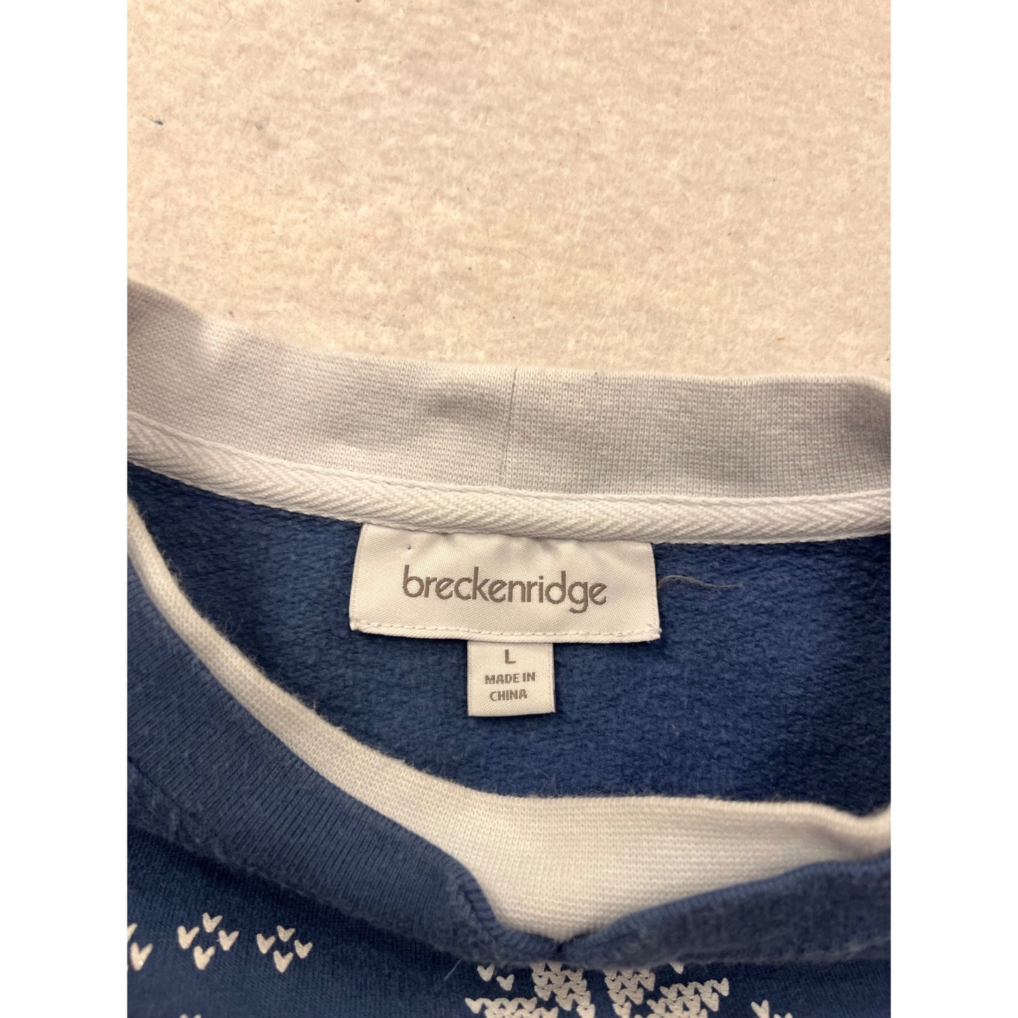 Breckenridge Large Blue Christmas Sweater #994A