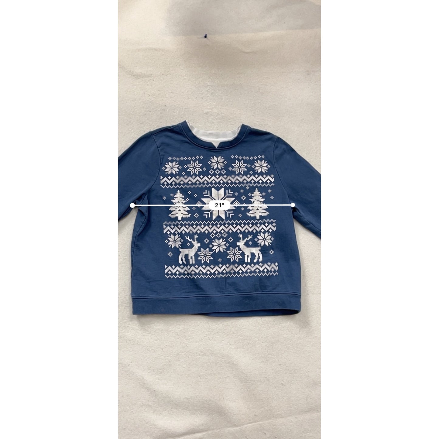 Breckenridge Large Blue Christmas Sweater #994A