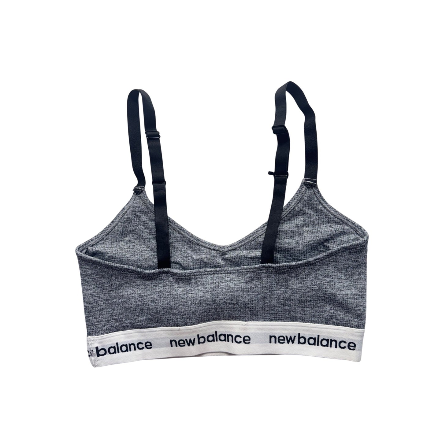 New Balance Sports Bra Heather Gray Adjustable Straps Medium 5B