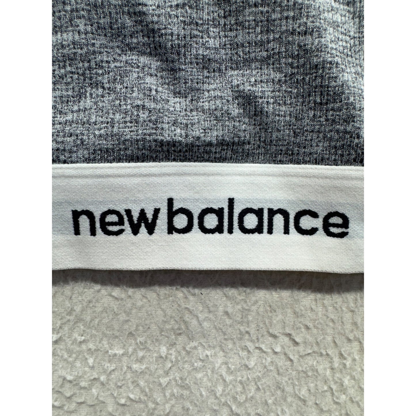New Balance Sports Bra Heather Gray Adjustable Straps Medium 5B