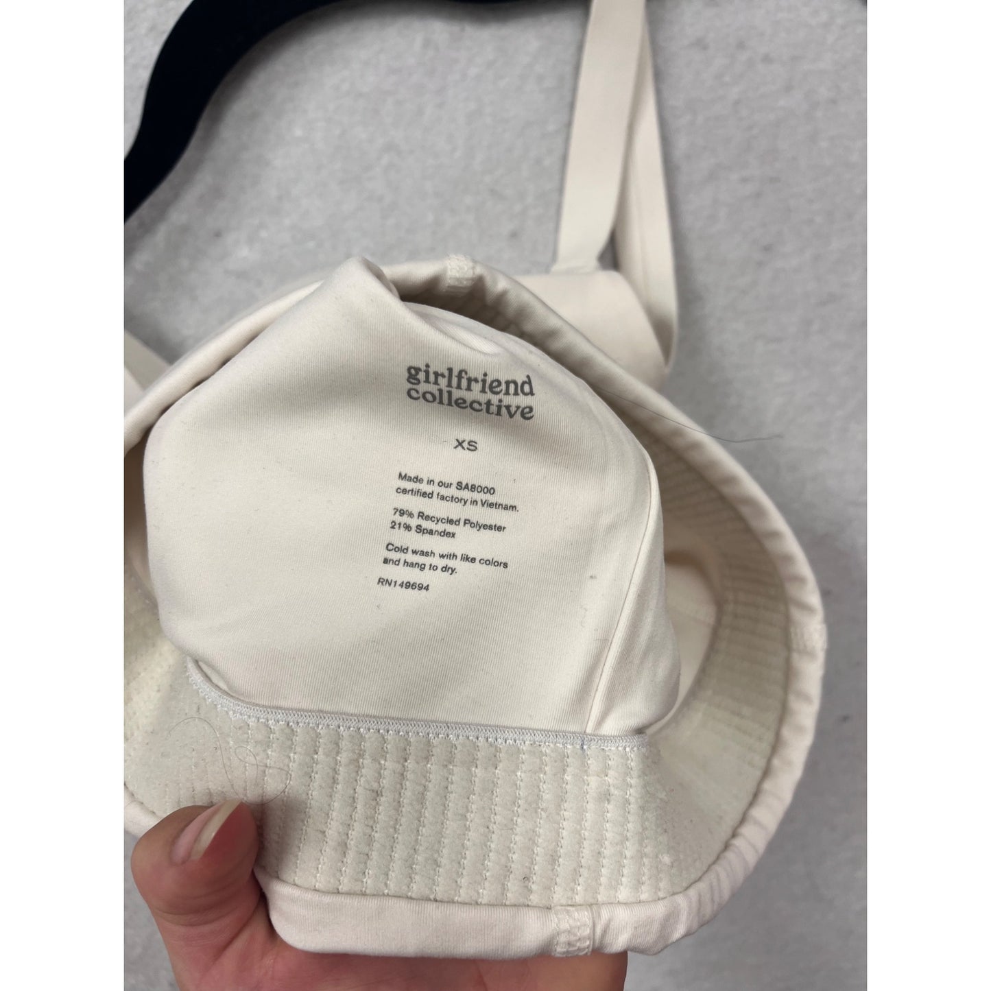 Girlfriend Collective White Sports Bra XS #218A