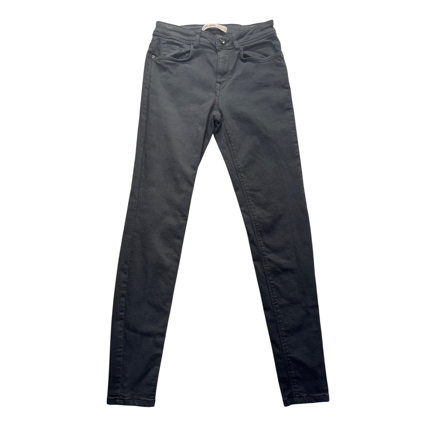 Zara Basic Black Skinny Jeans Z1975 Denim Size 26 Made In Morocco #9257