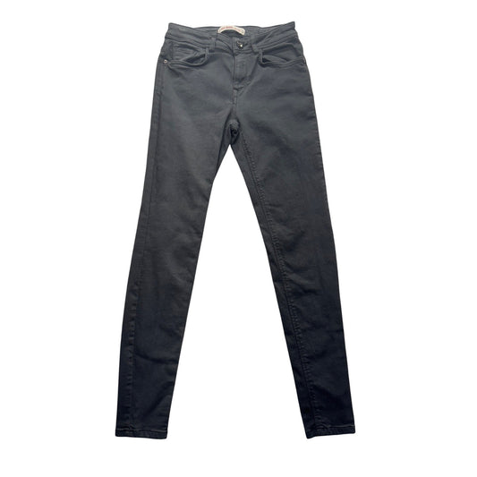 Zara Basic Black Skinny Jeans Z1975 Denim Size 26 Made In Morocco #9257