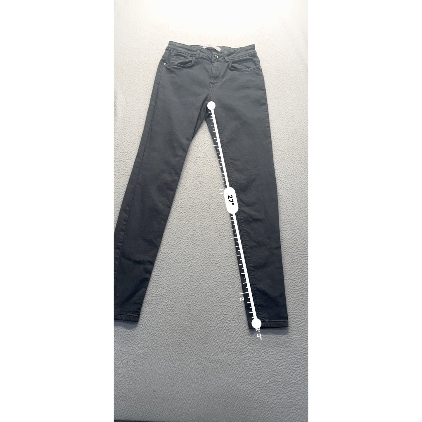 Zara Basic Black Skinny Jeans Z1975 Denim Size 26 Made In Morocco #9257