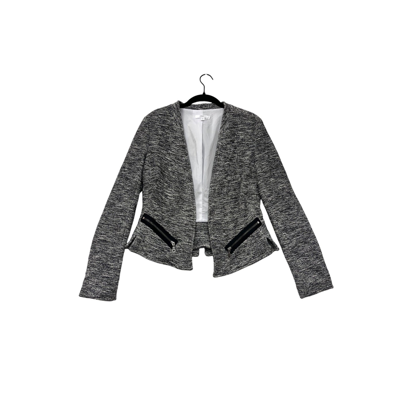 Medium Drew Textured Open-Front Blazer Jacket #8675