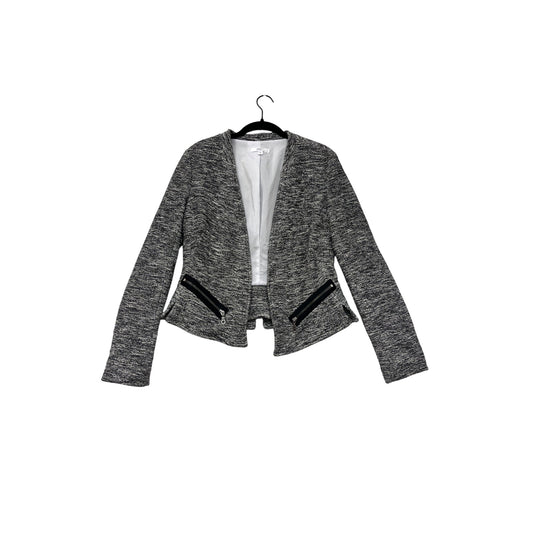 Medium Drew Textured Open-Front Blazer Jacket #8675