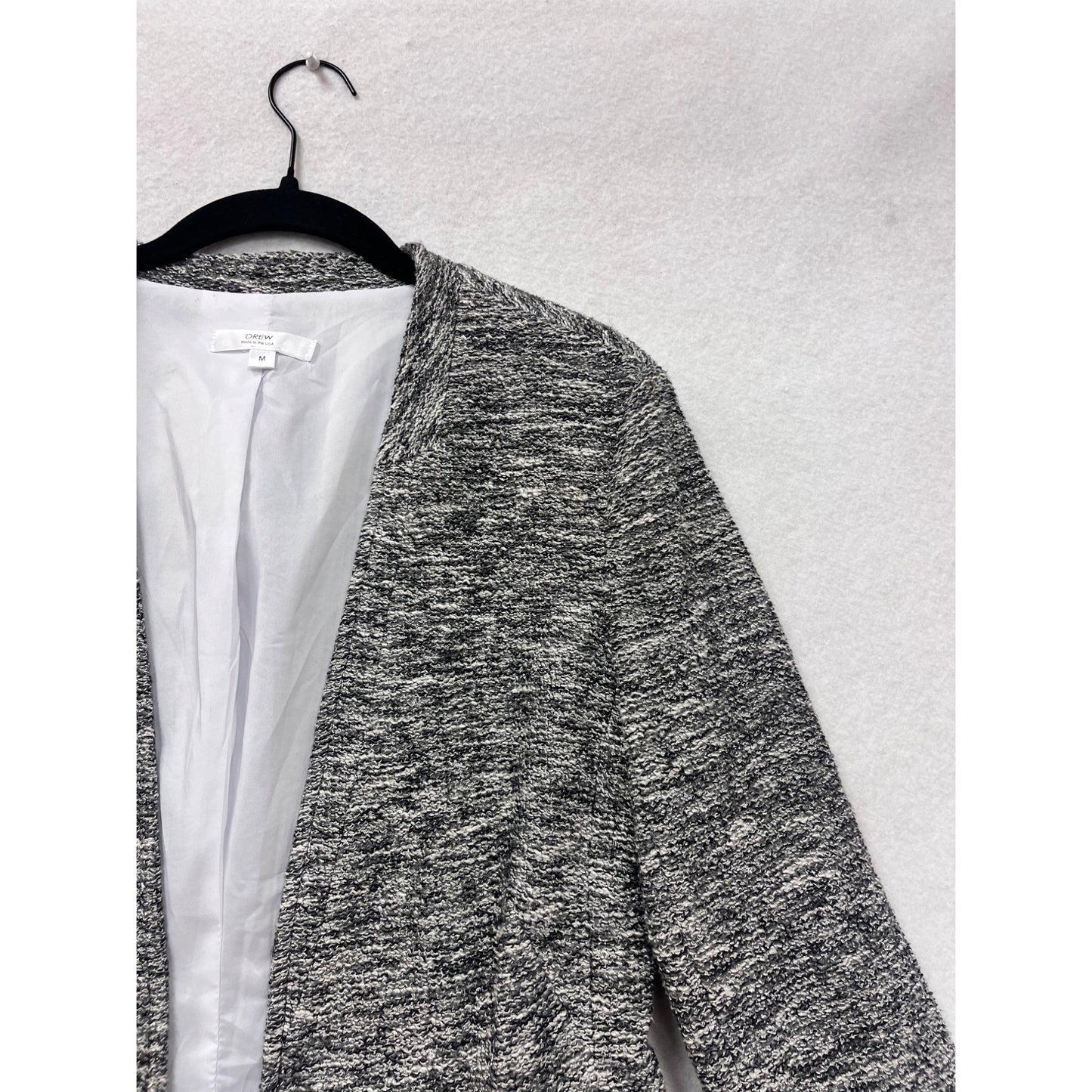 Medium Drew Textured Open-Front Blazer Jacket #8675