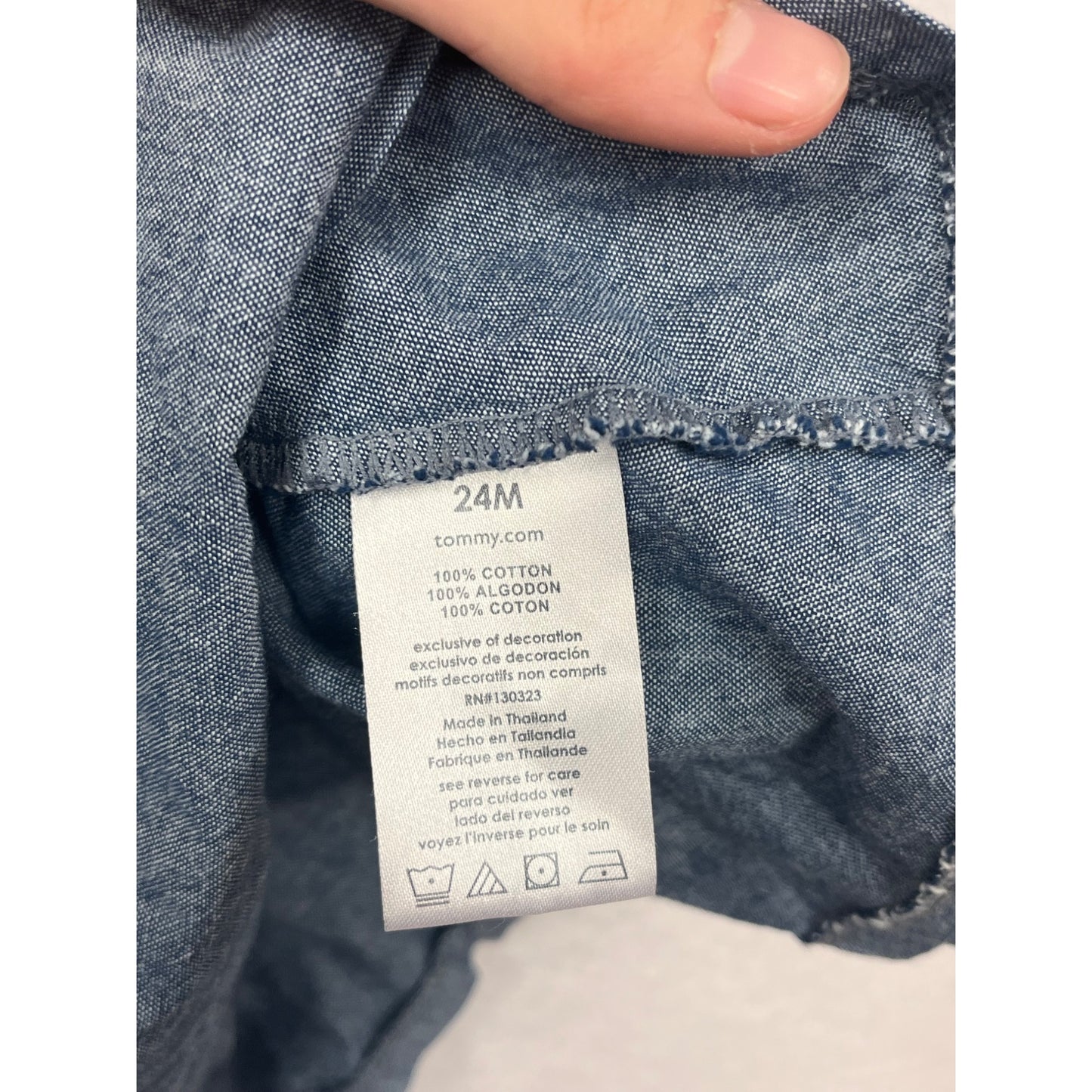 Tommy Hilfiger 24M Denim Ruffle Strap Dress #8467