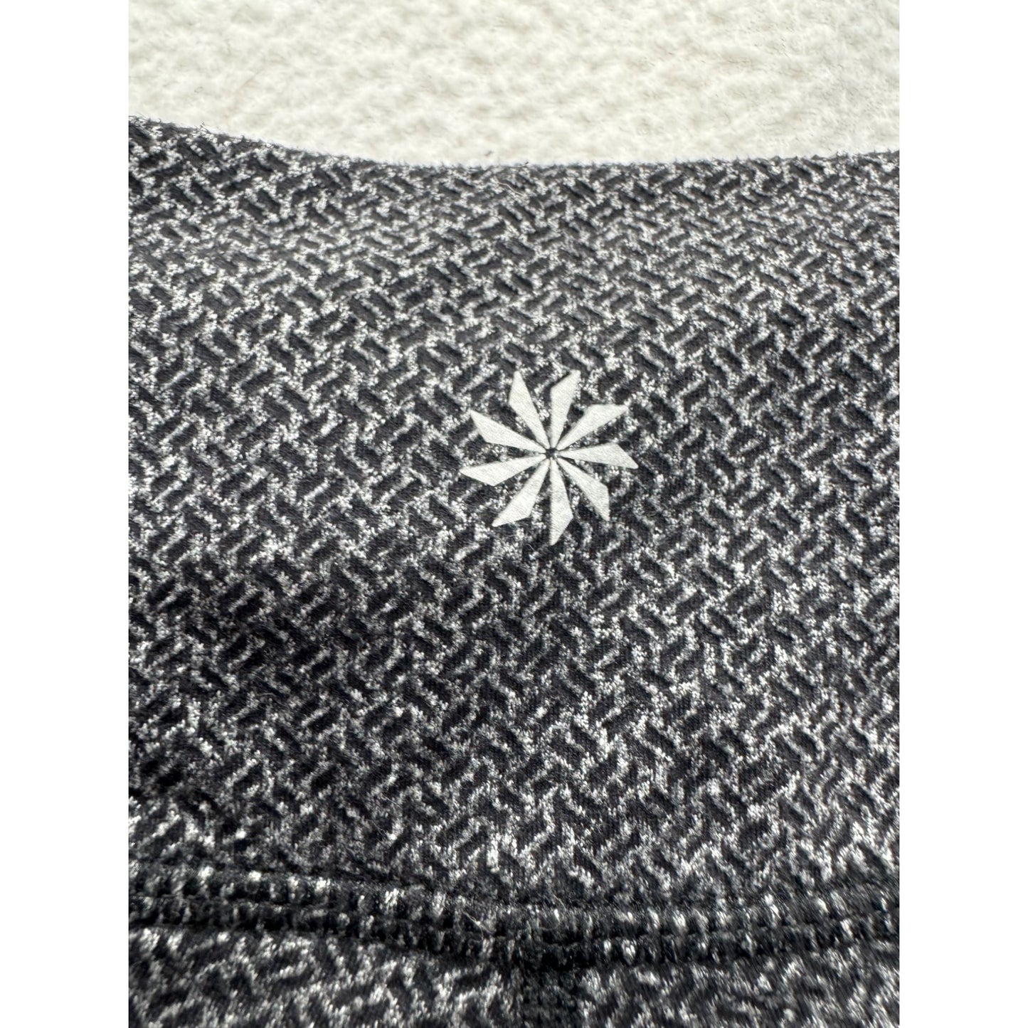 Athleta XS Black/Gray High-Waist Leggings W/Zip Pockets #9130