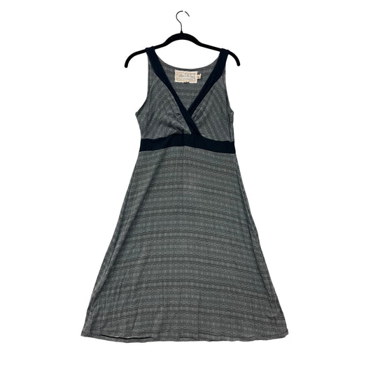 Aventura Sleeveless Gray Patterned Eco-Friendly Midi Dress M #8135