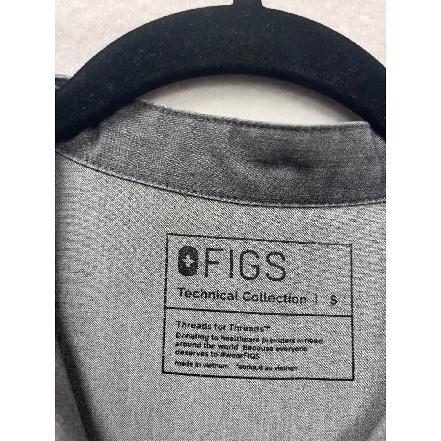 Figs Technical Collection Grey Scrubs Set S #664A
