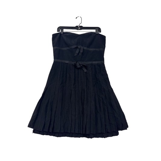 Marc By Marc Jacobs Black Strapless Dress Size 12 100% Silk Shell #8136
