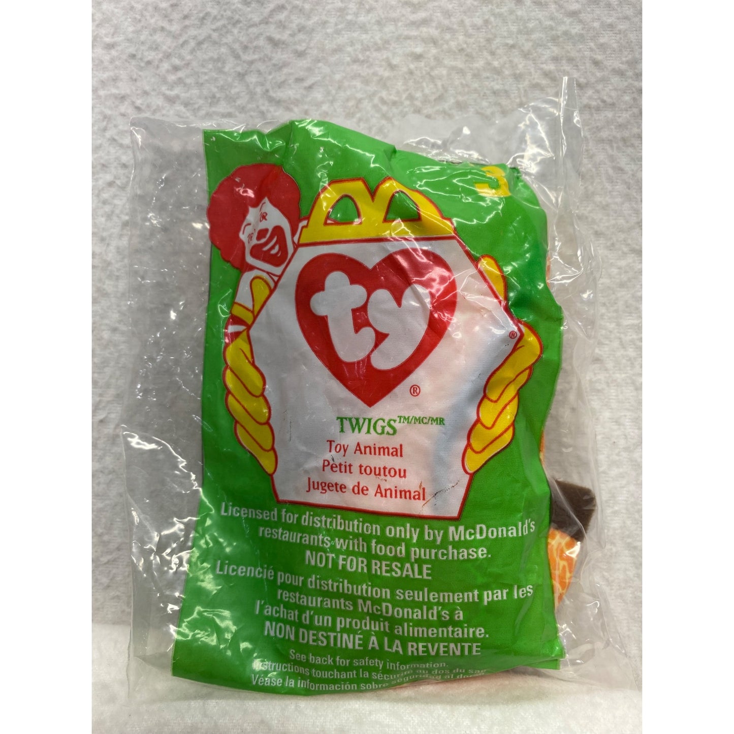 Ty Beanie Baby Twigs Giraffe 1998 Original & McDonalds Mini Plush #7389