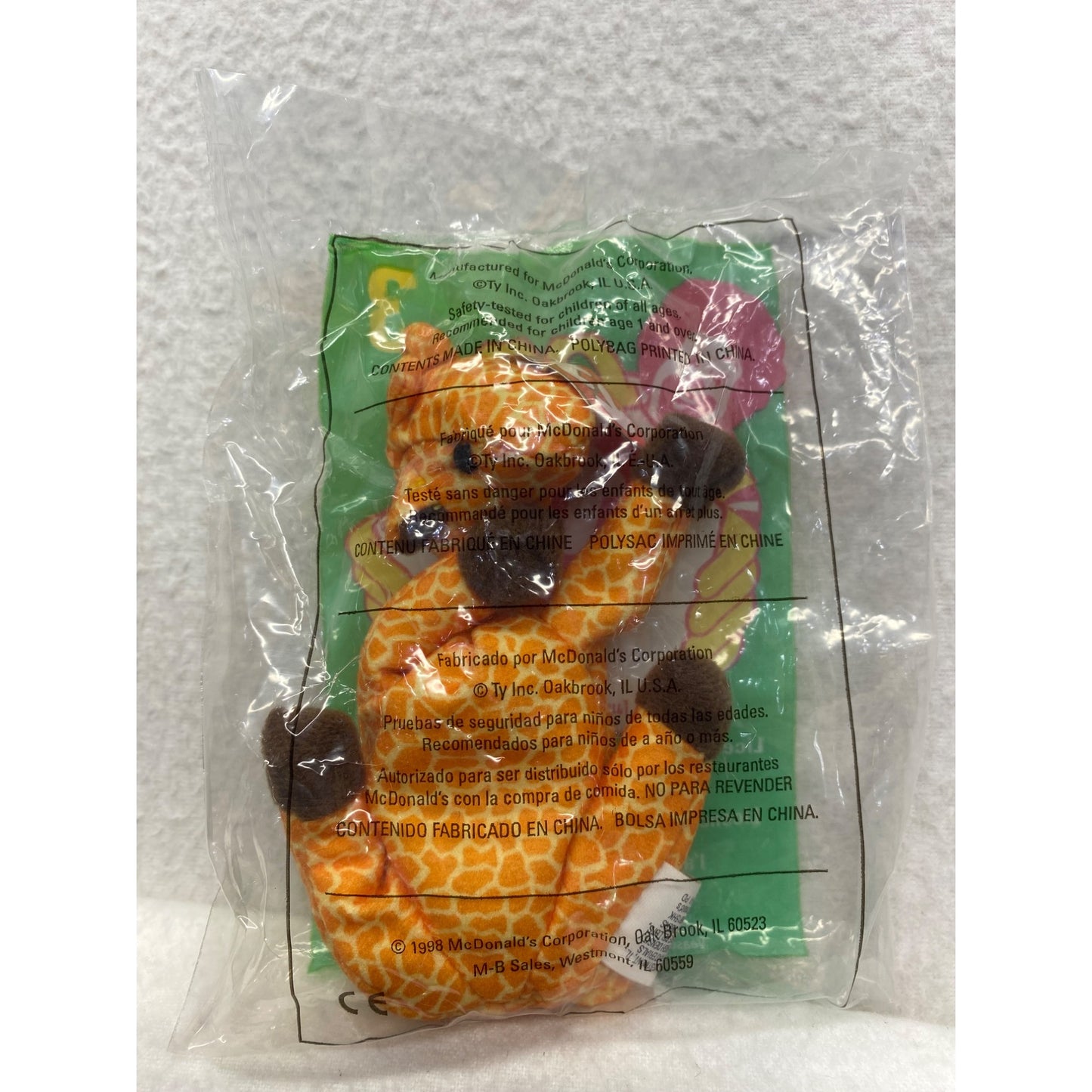 Ty Beanie Baby Twigs Giraffe 1998 Original & McDonalds Mini Plush #7389