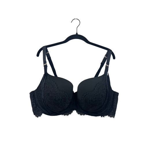 Cacique Black Lace Underwire Bra 42DDD #8597