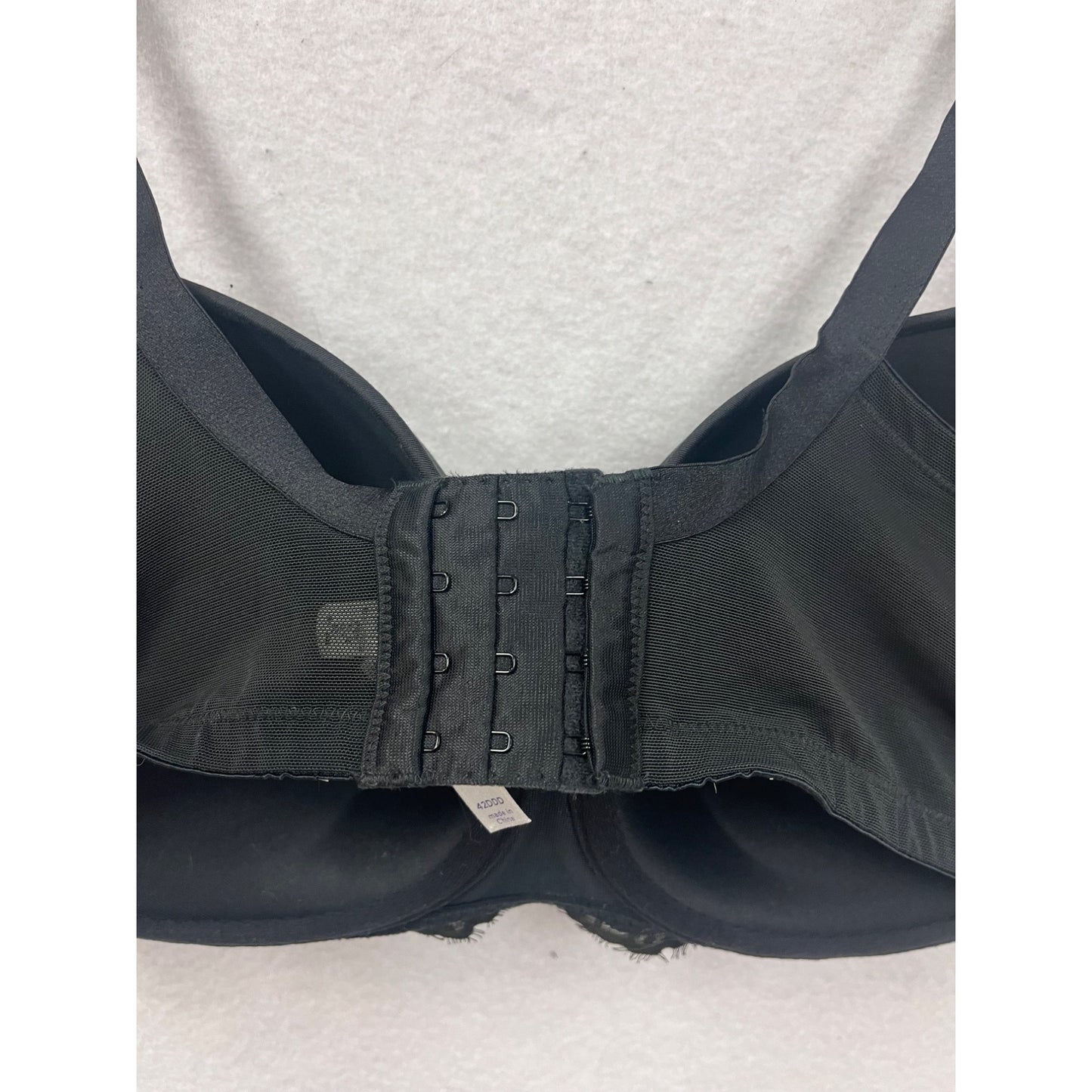 Cacique Black Lace Underwire Bra 42DDD #8597