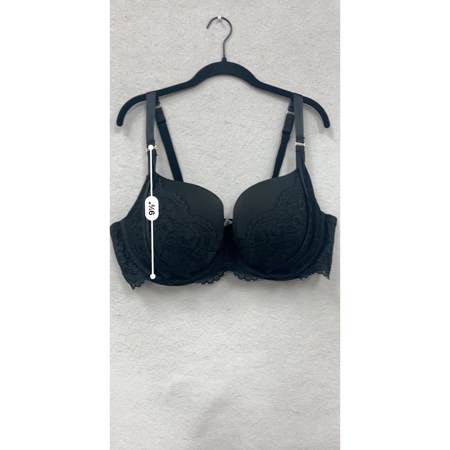 Cacique Black Lace Underwire Bra 42DDD #8597
