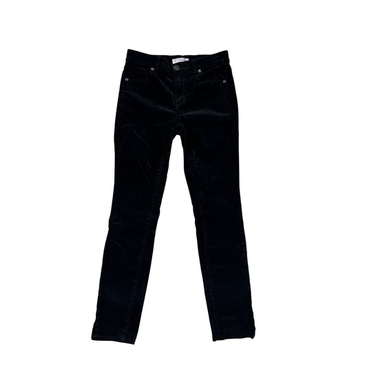 Ann Taylor Loft Womens Black Velvet Pants Size 00 Ankle Length #6753