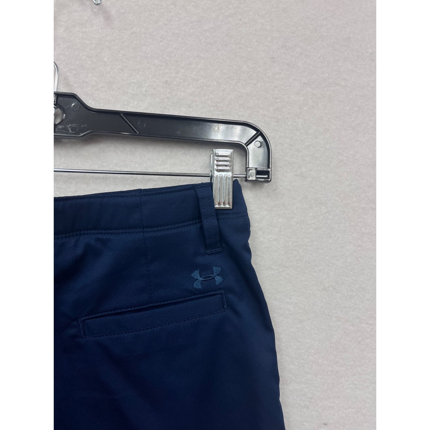 Under Armour Loose Fit HeatGear Navy Blue Athletic Shorts Size 12 #8607