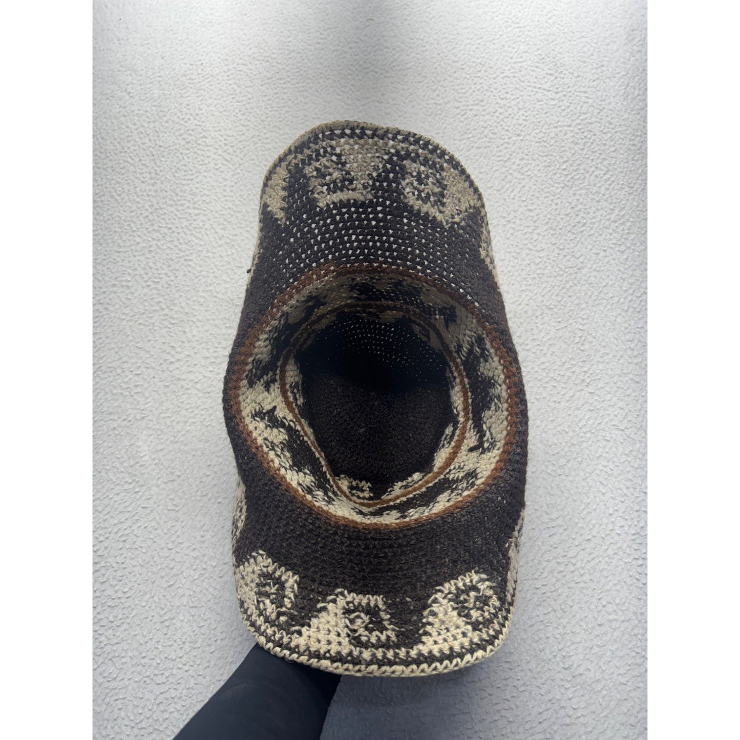 Alpaca Wool Handcrafted Crochet Cowboy Hat #9214