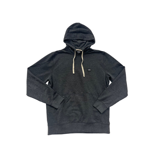 Billabong Mens XL Charcoal Gray Pullover Hoodie With Drawstrings & Kangaroo Pocket #3A
