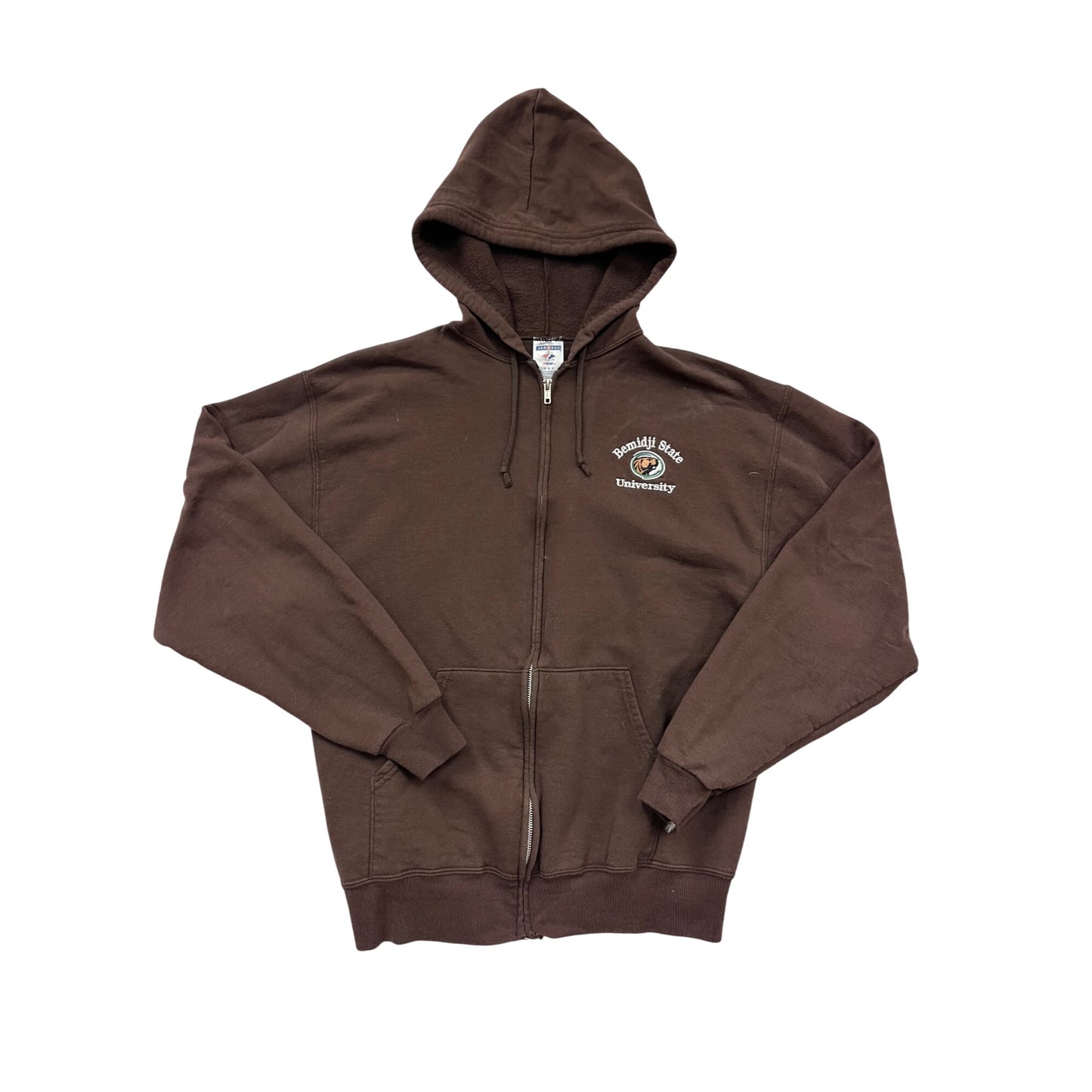 Bemidji State University Brown Zip-Up Hoodie #138A