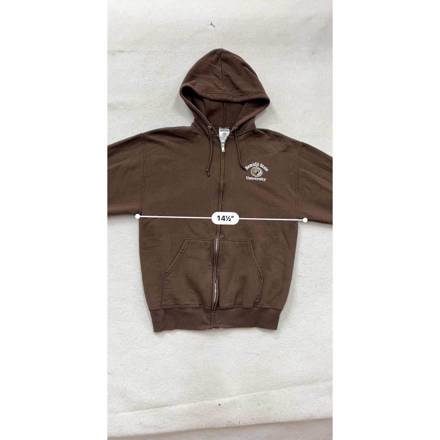 Bemidji State University Brown Zip-Up Hoodie #138A