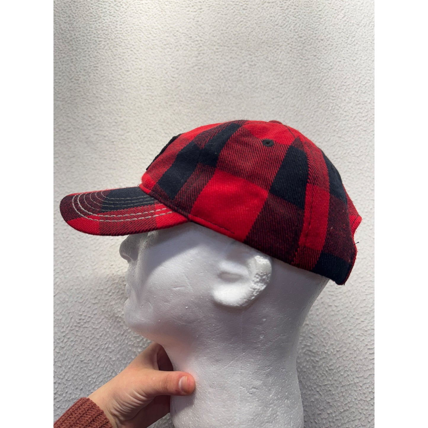 Coors Light Red & Black Plaid Baseball Cap #7891