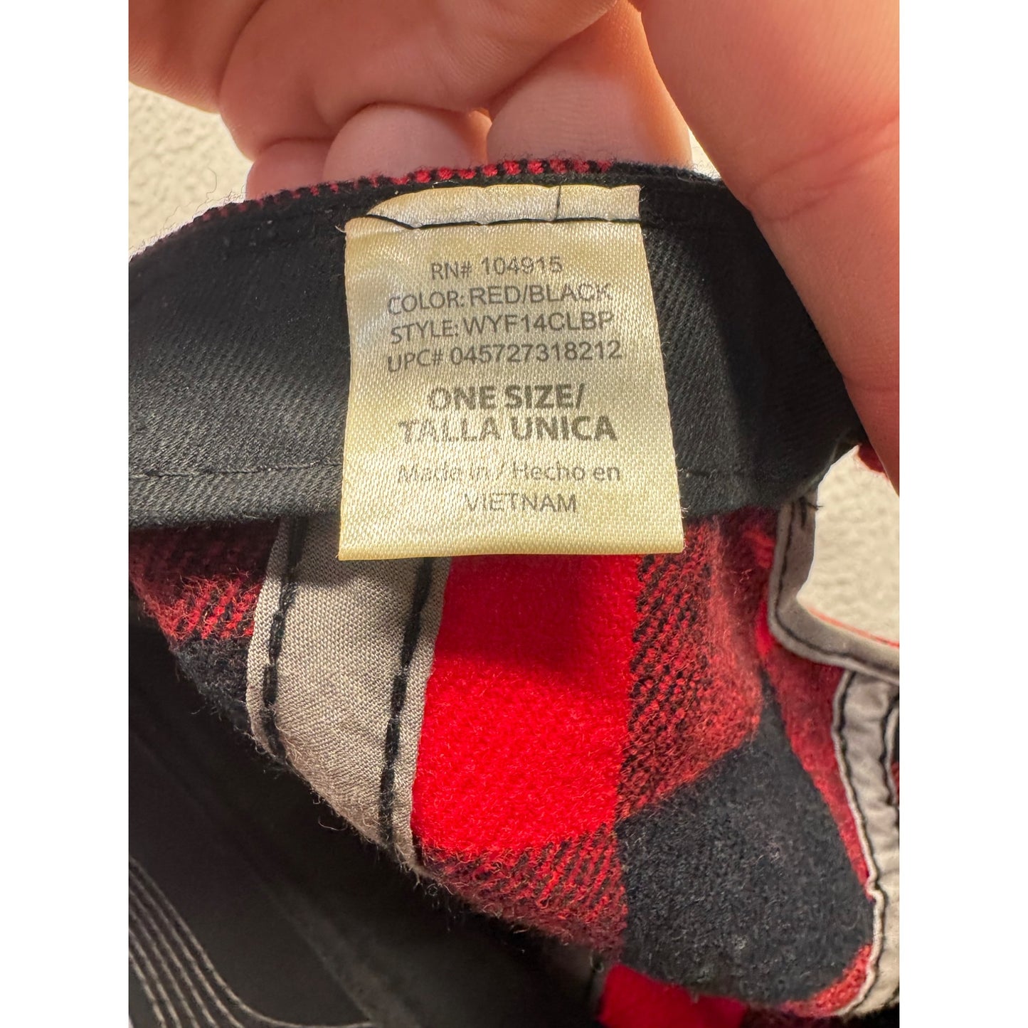 Coors Light Red & Black Plaid Baseball Cap #7891