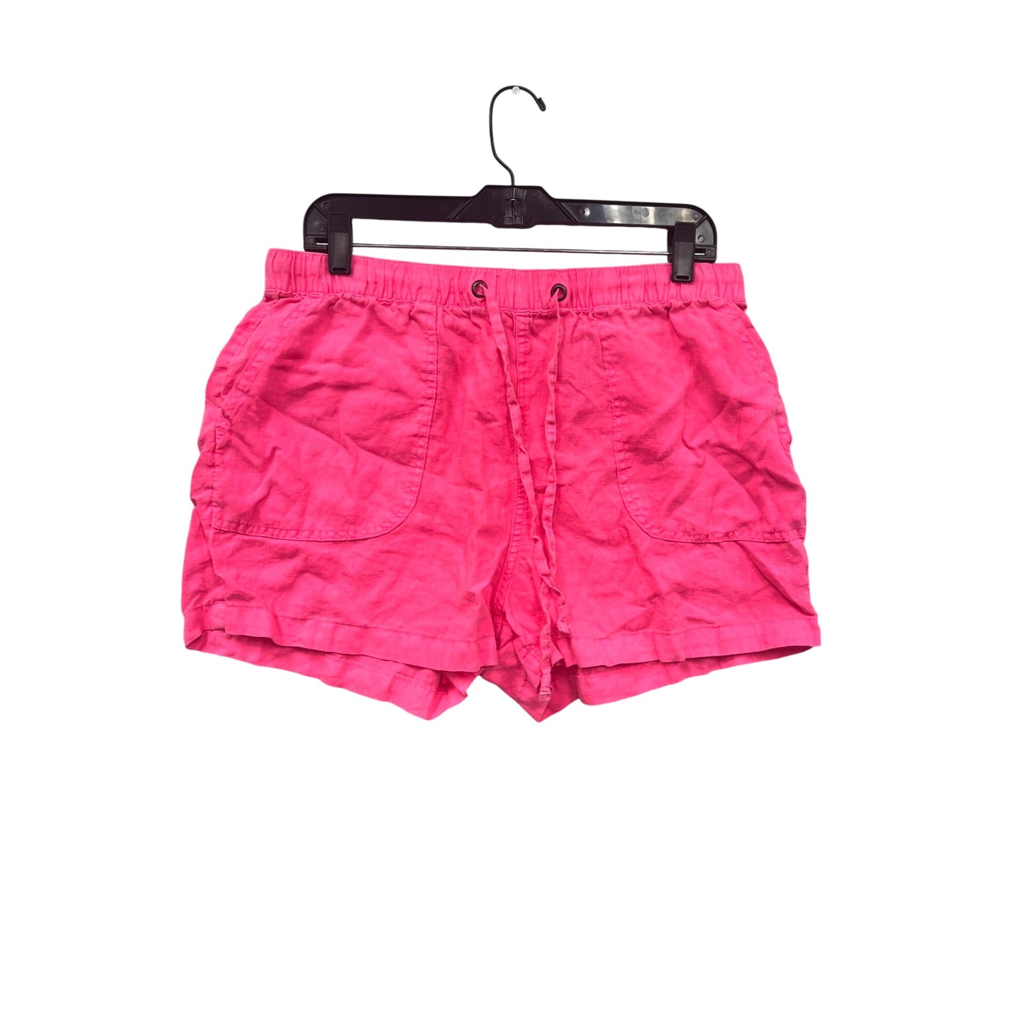 Womens Hot Pink Linen Shorts By C&C California Size L #8452