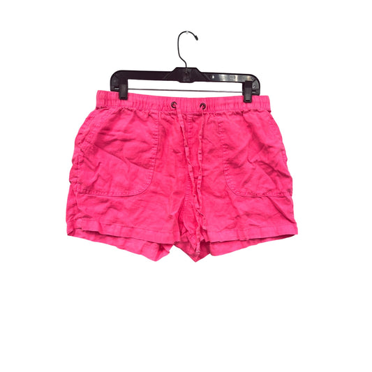 Womens Hot Pink Linen Shorts By C&C California Size L #8452