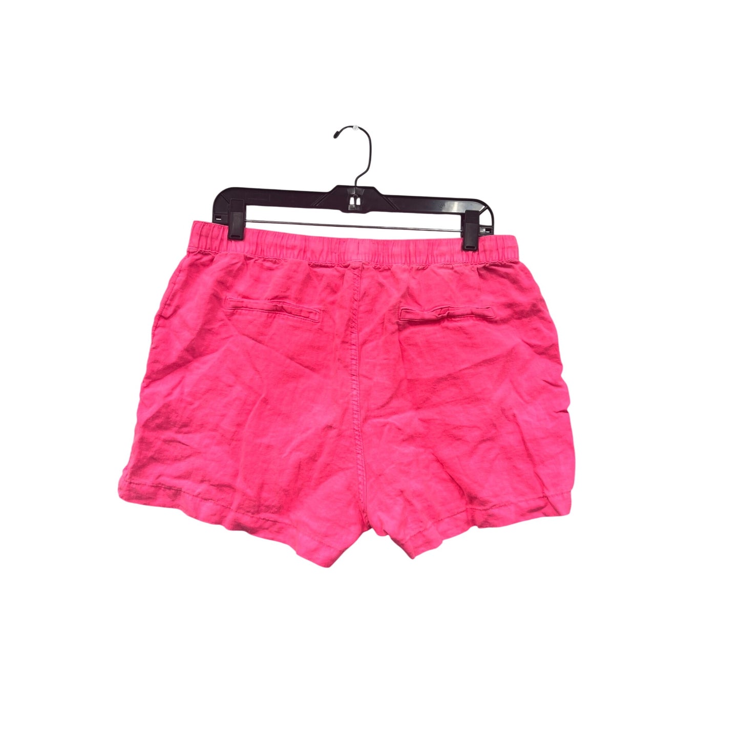 Womens Hot Pink Linen Shorts By C&C California Size L #8452