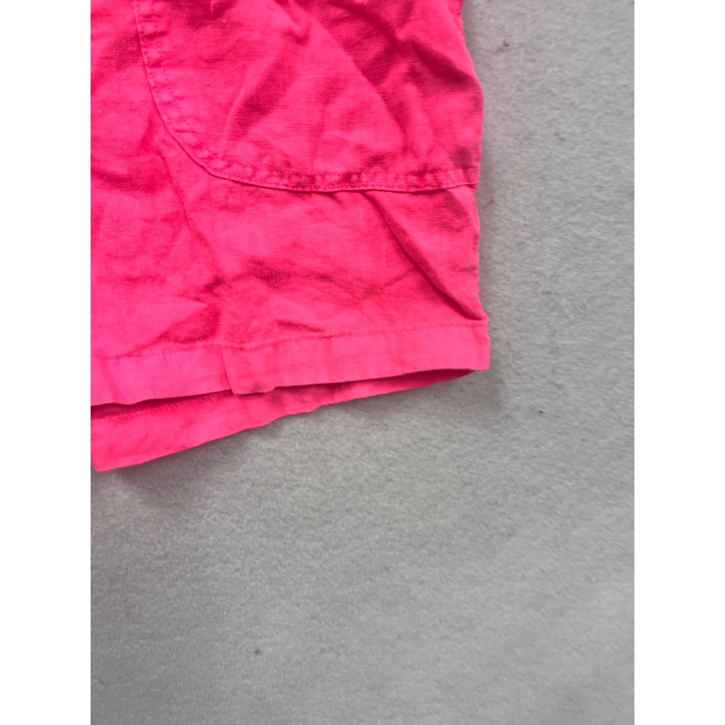 Womens Hot Pink Linen Shorts By C&C California Size L #8452