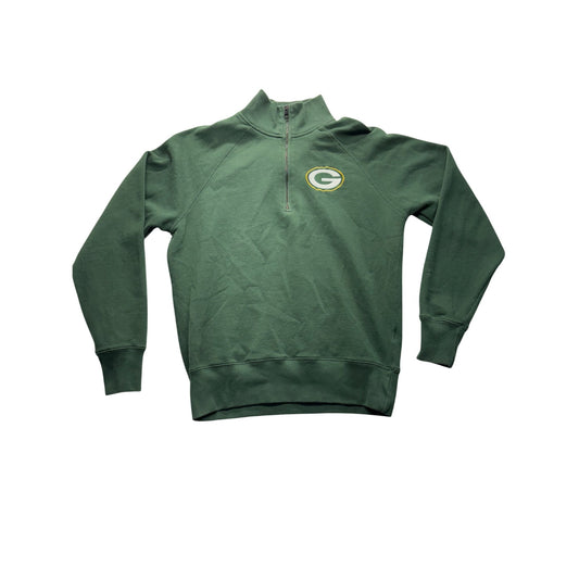 Green Bay Packers Half-Zip Pullover Sweatshirt Medium #7487