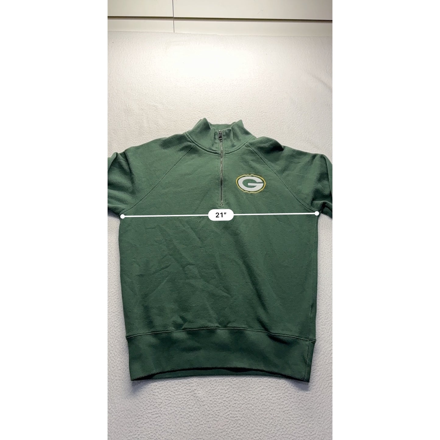 Green Bay Packers Half-Zip Pullover Sweatshirt Medium #7487