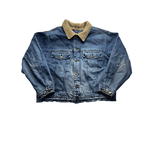 Cabelas Mens Sherpa-Lined Denim Jacket#7614